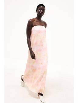 NA-KD - Plisse Maxi Tube Dress-Poppy Flower