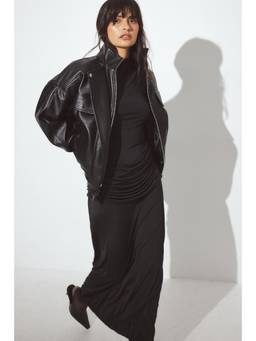 NA-KD - Draped Waist Maxi Dress-Black