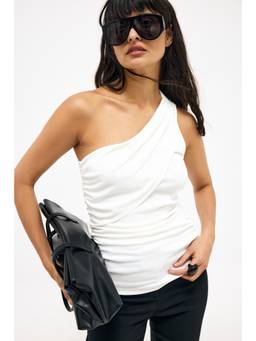 NA-KD - Draped Detail Top-Off white