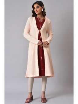 W - Pink Solid Cardigan