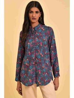 W - Blue Floral Shirt