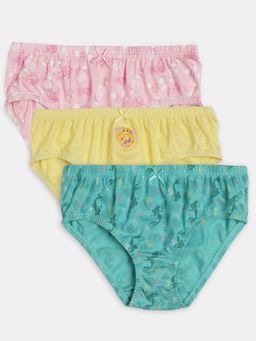 Jockey - D700 Disney Cotton Panty Fairy Tale, Lemon Meringue and Aqua Sky (Pack of 3)