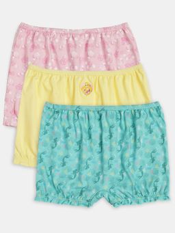 Jockey - D702 Disney Cotton Bloomers FairyTale, Lemon Meringue and Aqua Sky (Pack of 3)