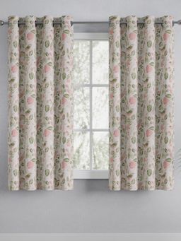 Haus & Kinder - Cotton Printed (Pack Of 2) Window Curtain Pastel Aviary Multi-Color (5 Feet)