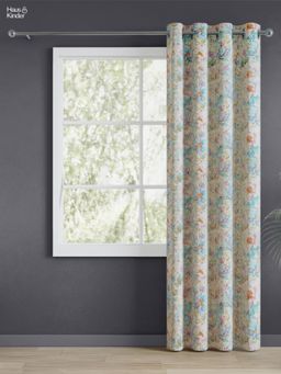Haus & Kinder - Multi-Color BlossomSerenade Blackout Door Curtains Eyelet (7 Feet)