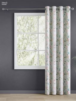 Haus & Kinder - Multi-Color BlossomSerenade Blackout Door Curtains Eyelet (7 Feet)