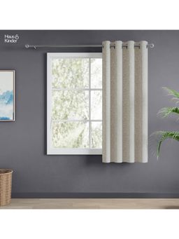 Haus & Kinder - Green Frosted Garden Jacquard Window Curtains Eyelet (5 feet)