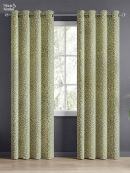 Haus & Kinder - Olive Grove Jacquard Door Curtain Eyelet (Pack Of 2) (7 Feet)