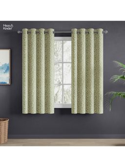 Haus & Kinder - Olive Grove Jacquard Window Curtain Eyelet (Pack of 2) (5 feet)
