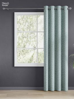 Haus & Kinder - Blue Ocean Breeze Jacquard Door Curtains Eyelet (7 Feet)