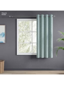 Haus & Kinder - Blue Ocean Breeze Jacquard Window Curtains Eyelet (5 feet)