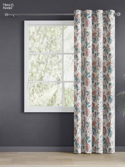 Haus & Kinder - Cream Canyon Bloom Digital Printed Door Curtains Eyelet (7 Feet)