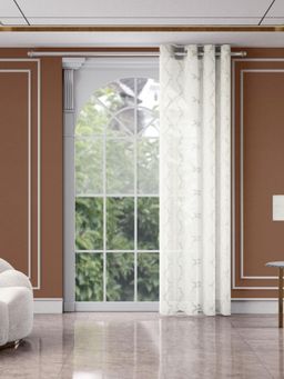 Haus & Kinder - Polyester curtain Door Serene Tendrils White (7 feet)