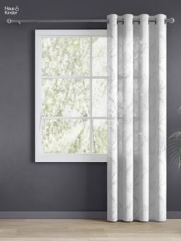 Haus & Kinder - Polyester Embroidered Sheer Door Curtain Sketch Vine Grey (7 feet)