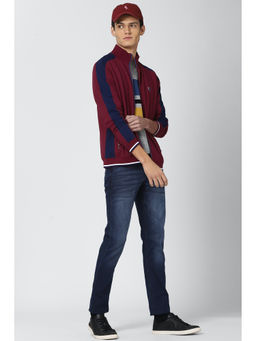 Peter England - Men Maroon Sweatshirt
