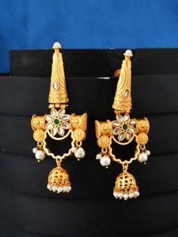 Silvermerc Designs - Long Traditional Jhumki Earrings
