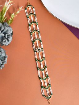 Silvermerc Designs - Gold Plated Kundan Matha Patti