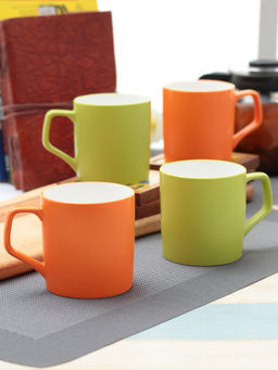 CLAY CRAFT - Fine Ceramic Coffee & Tea Mugs, 240ml, Set of 4