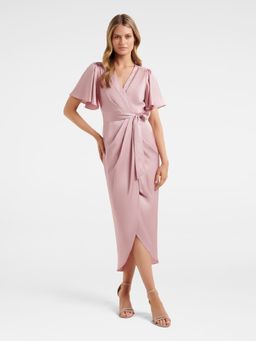 Forever New - Carolina Satin Midi Dress Pink