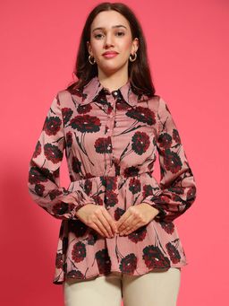 Oxolloxo - Women Maroon Floral Top