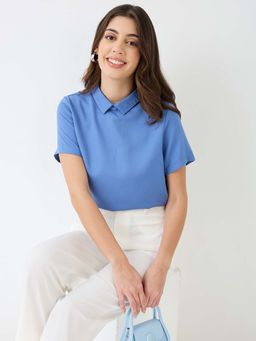 Globus - Women Blue Solid Top