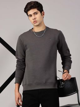BLACK BUCK - Grey Solid Sweatshirt for Men