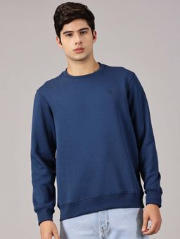 BLACK BUCK - Blue Solid Sweatshirt for Men
