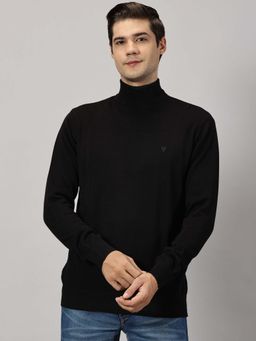 BLACK BUCK - Men Solid Black Sweater