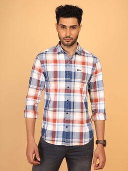 Wrangler - Men Checked Multi-Color Regular Fit Shirt