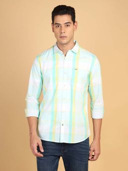 Wrangler - Men Checked Multi-Color Regular Fit Shirt
