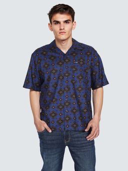 Wrangler - Men Printed Blue Shirt