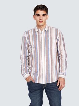 Wrangler - Men Striped Multi-Color Shirt