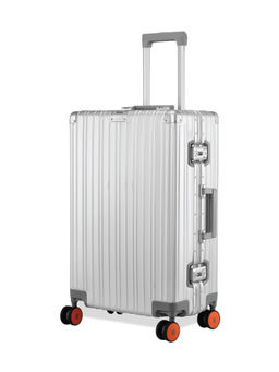 EUME - 100% Aluminium Check - In Medium 60 Cm Silver with Orange Wheel