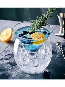 Melbify - Chiller Ice Bowl Cocktail & Martini Glass (Set of 4) 200 ML