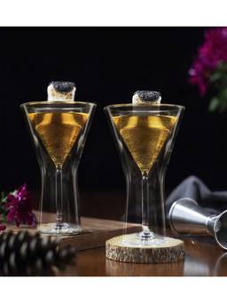 Melbify - Double wall Martini Glass 150 ML (Set of 2)
