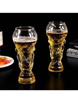 Melbify - Football Trophy Beer Glass (Set of 2) 450 ML
