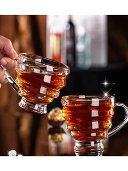Melbify - Spiral Tea Glass, 200ML ( Set Of 6)