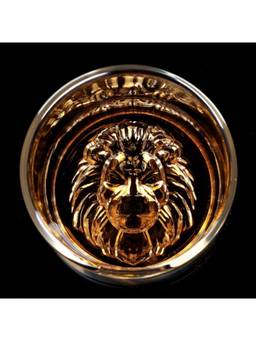 Melbify - Double Wall Lion Label Whiskey Glasses (Set of 2) 250 ML