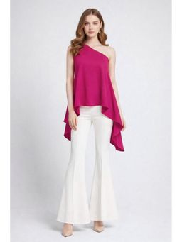 AAREIN - Pink One Shoulder High Low Top