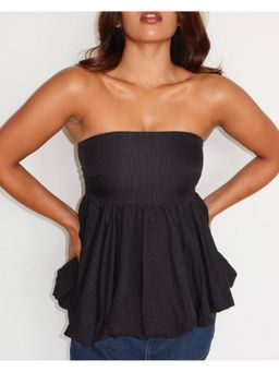 Off Duty India - Black Cutesy Bubble Top