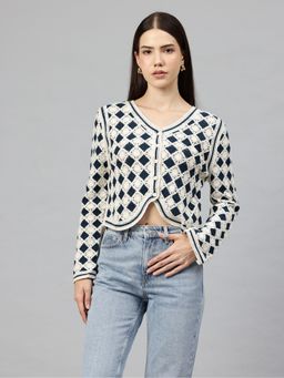 Pierre Carlo - Blue Crop Top