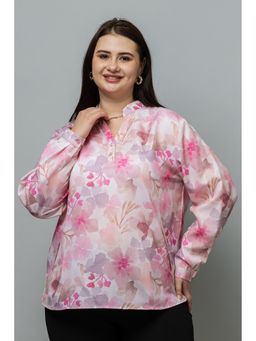 PURYS PLUS - Pink Classic Linen Top