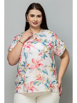 PURYS PLUS - White Boat Neck Classic Top