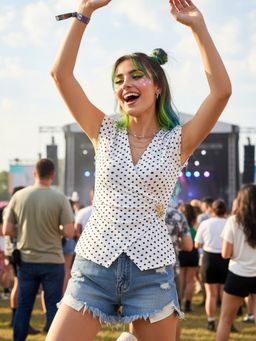 Uptownie - White Stretchable Side Ruched Wrap Top