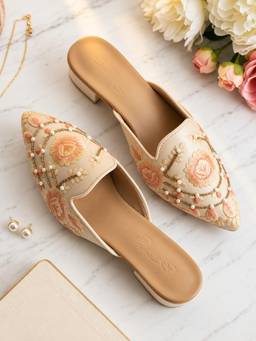 Sole House - Beige Saffron Mules
