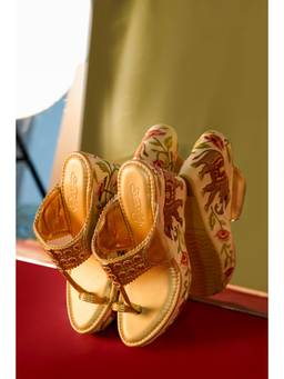 Sole House - Embroidery Multi Royal Wedges