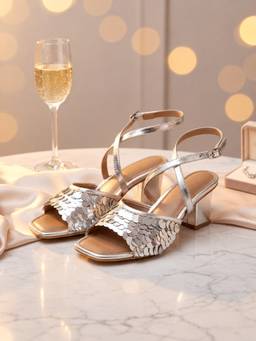 Sole House - Solid Silver Sequins Heels