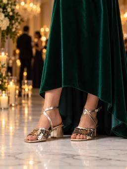Sole House - Solid Gold Sequins Heels