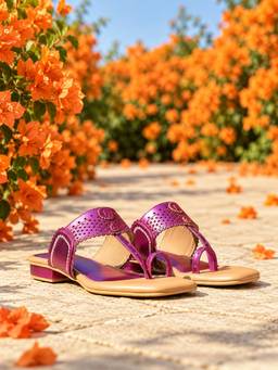 Sole House - Pink Fuschia Kolapuri Flats