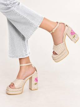 Sole House - Cream Diane Sandal Heels